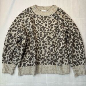 Old Navy - Women’s Taupe Animal Print Sweater - Size Extra Large